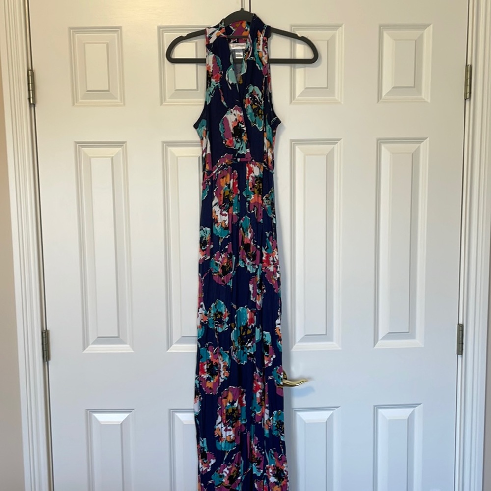 Motherhood Maternity maxi dress in navy multi floral